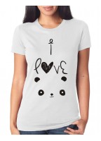 Marškinėliai I love panda